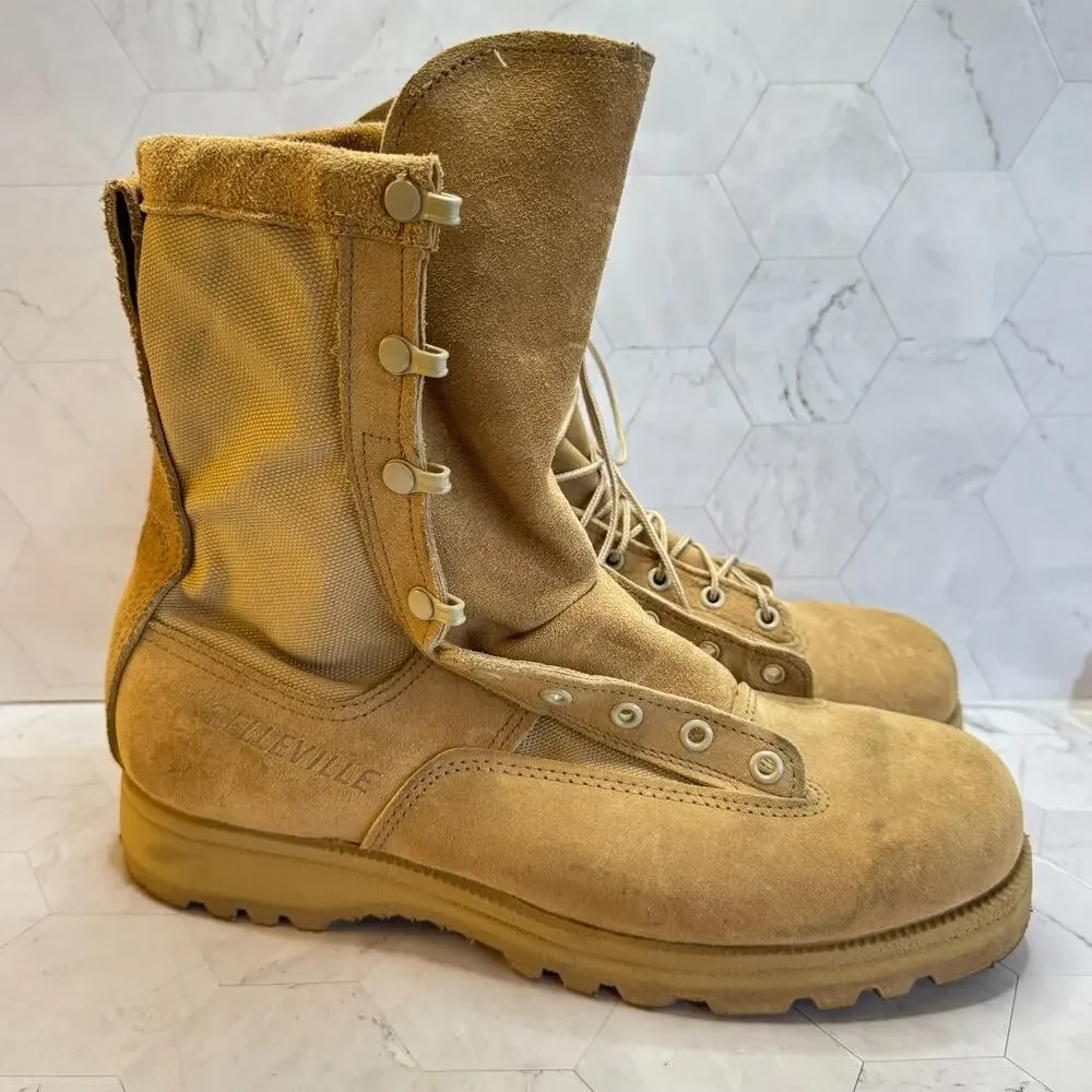 Belleville USA MFG Combat Boots Size 11.5 US Military Desert Tan Made In USA